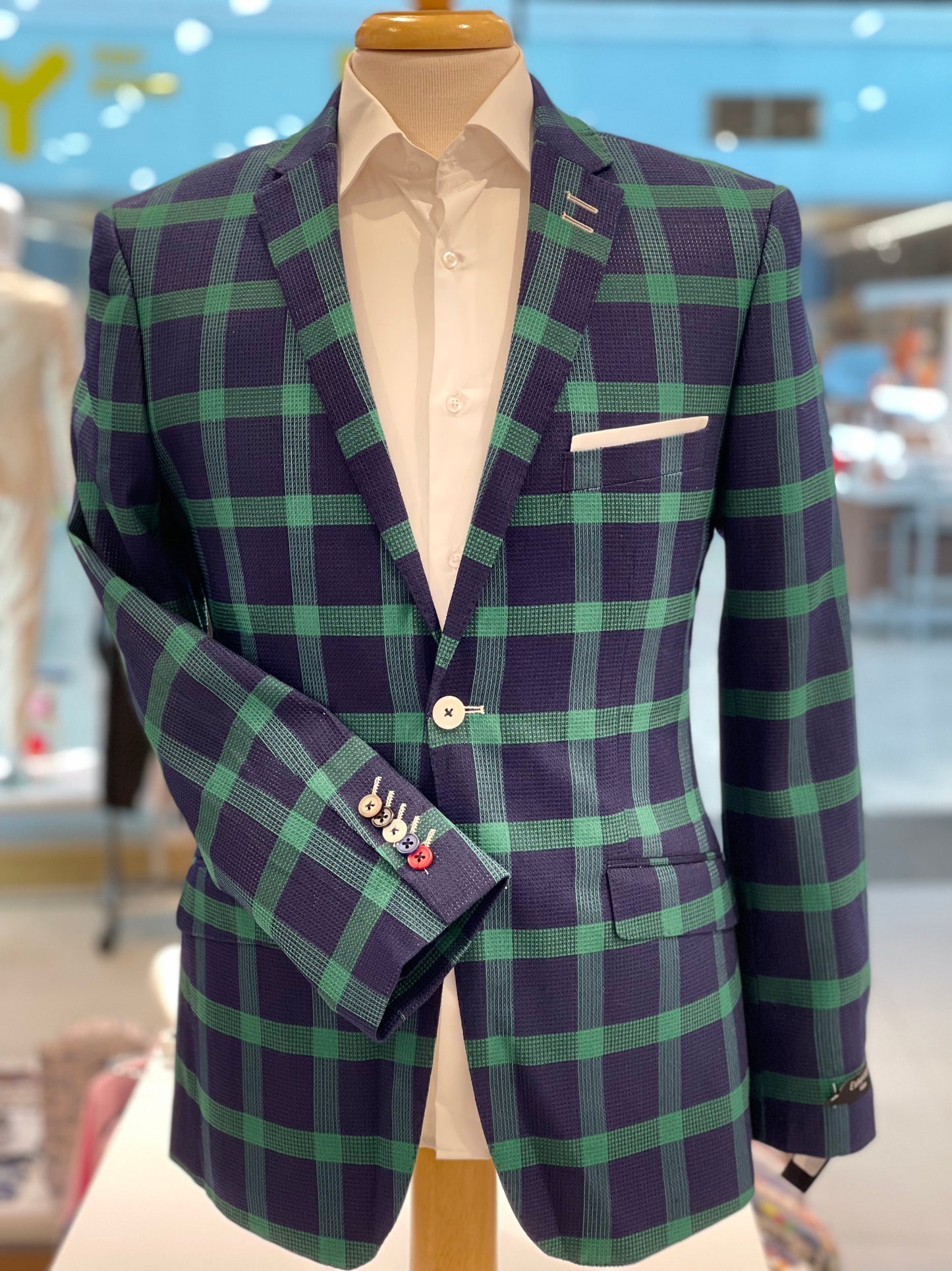 Blazer EM Green & Navy Check