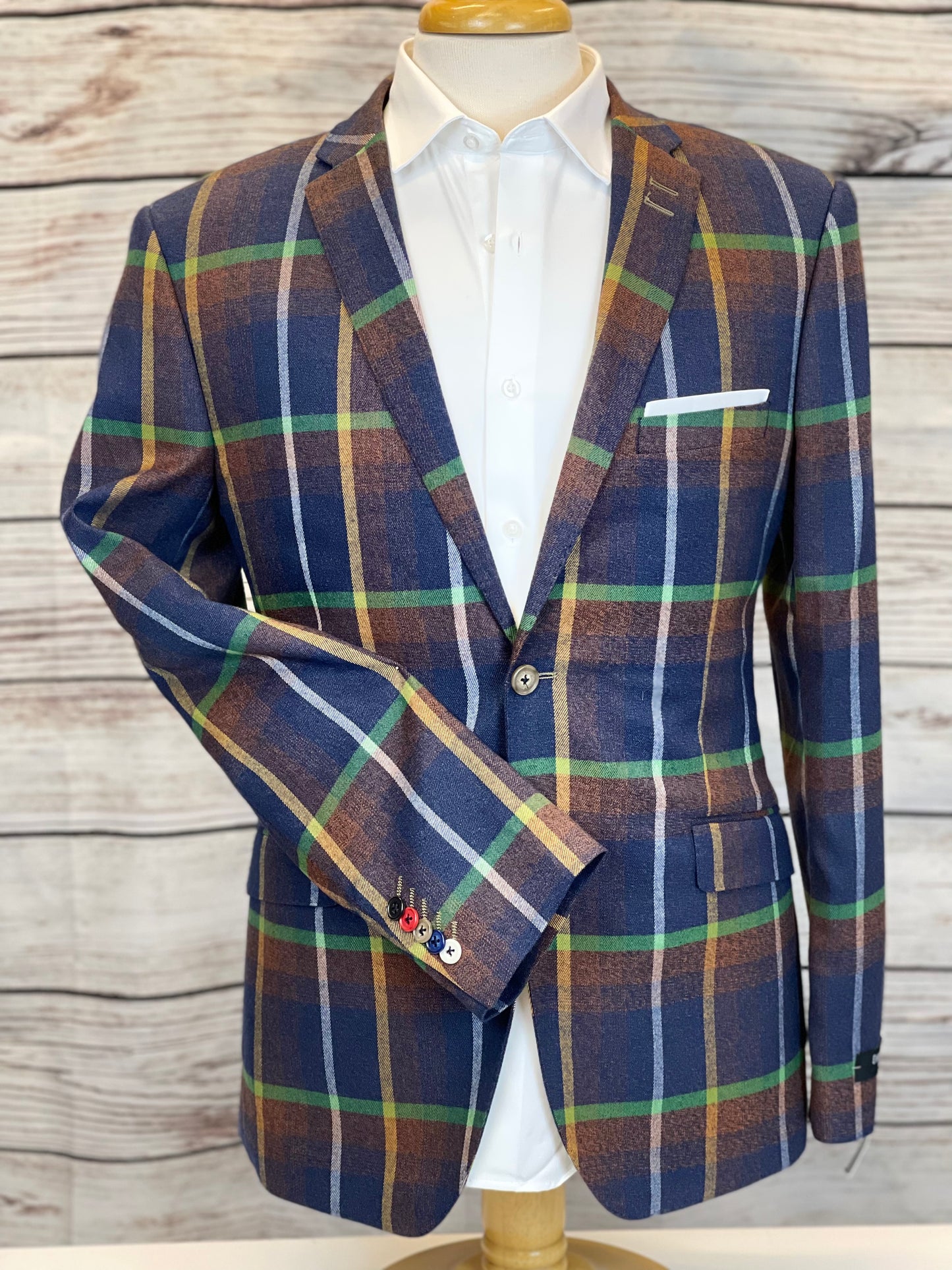 Blazer EM White & Yellow Check