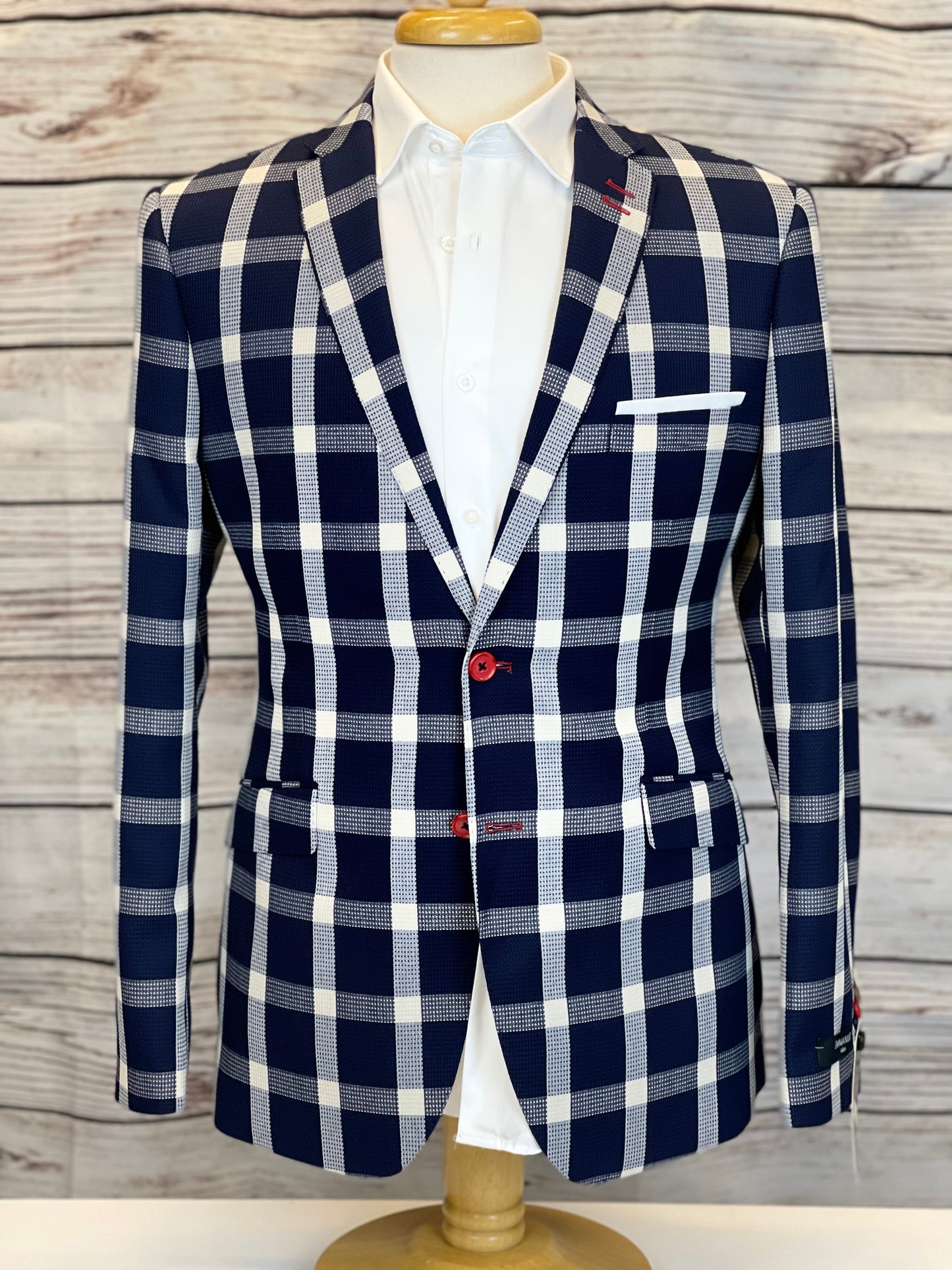 Blazer EM Cream & Navy Check