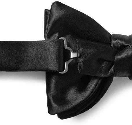 Mens RessoRoth Oversized Bow Tie - Tuxedo Black Silk Bowtie